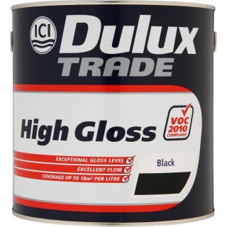 Dulux Trade Black High Gloss - 5.0 Litres DCG3