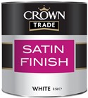 Crown Trade White Satin Finish 2.5 litres